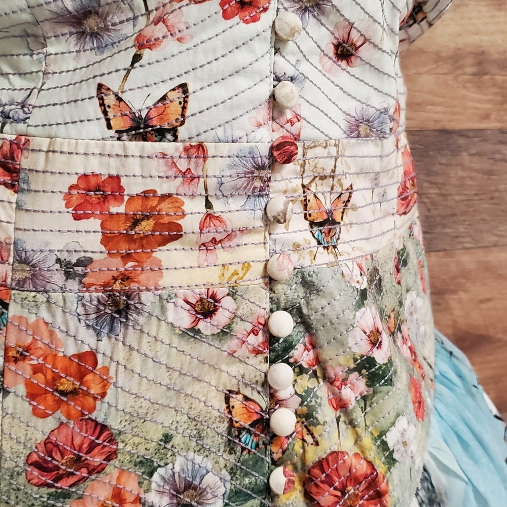 New with tags The Muse Basque-Waist Midi Dress AnthropologieSize : Small - Picture 4 of 9